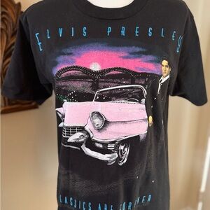 Elvis Presley Black Graphic Kids T-Shirt